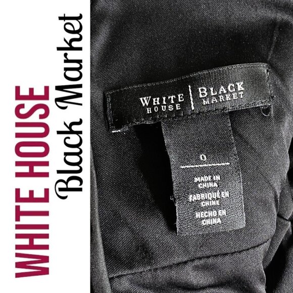 WHBM Classic LBD Sleeveless Ruched Bodycon Sheath Cocktail Dress, Size 0 - Picture 9 of 13